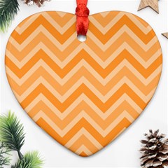 Zigzag  Pattern Heart Ornament (two Sides) by Valentinaart