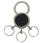 Zigzag  pattern 3-Ring Key Chains Front