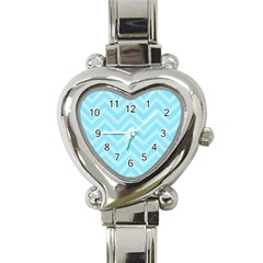 Zigzag  Pattern Heart Italian Charm Watch by Valentinaart