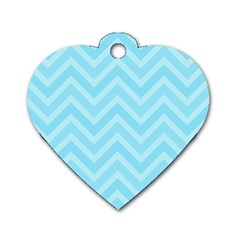 Zigzag  Pattern Dog Tag Heart (two Sides) by Valentinaart