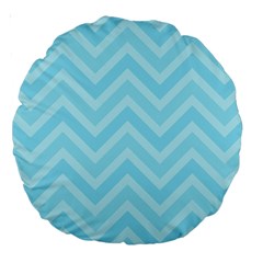 Zigzag  Pattern Large 18  Premium Round Cushions by Valentinaart