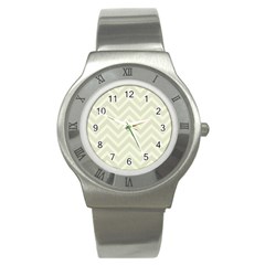 Zigzag  Pattern Stainless Steel Watch by Valentinaart