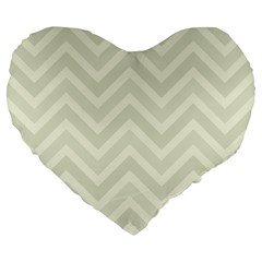 Zigzag  Pattern Large 19  Premium Heart Shape Cushions by Valentinaart