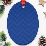 Zigzag  pattern Oval Ornament (Two Sides) Front