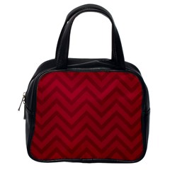 Zigzag  Pattern Classic Handbags (one Side) by Valentinaart