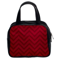 Zigzag  Pattern Classic Handbags (2 Sides) by Valentinaart