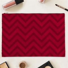 Zigzag  Pattern Cosmetic Bag (xxl)  by Valentinaart