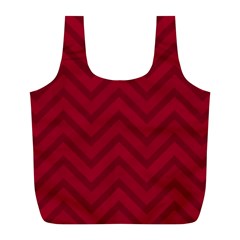 Zigzag  Pattern Full Print Recycle Bags (l)  by Valentinaart