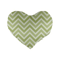 Zigzag  Pattern Standard 16  Premium Flano Heart Shape Cushions by Valentinaart