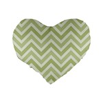 Zigzag  pattern Standard 16  Premium Flano Heart Shape Cushions Back