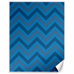 Zigzag  Pattern Canvas 12  X 16   by Valentinaart