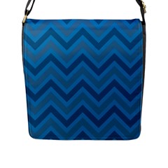 Zigzag  Pattern Flap Messenger Bag (l)  by Valentinaart