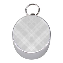 Zigzag  pattern Mini Silver Compasses