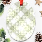 Zigzag  pattern Oval Ornament (Two Sides) Front