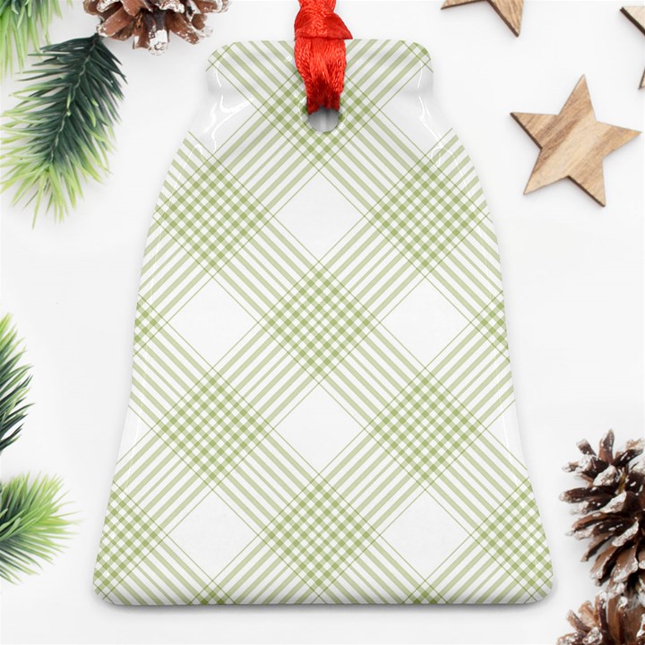 Zigzag  pattern Bell Ornament (Two Sides)