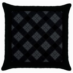 Zigzag Pattern Throw Pillow Case (black) by Valentinaart