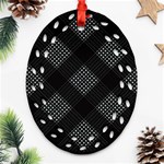 Zigzag pattern Oval Filigree Ornament (Two Sides) Front