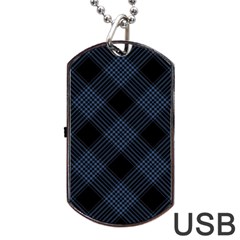 Zigzag Pattern Dog Tag Usb Flash (one Side) by Valentinaart