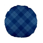 Zigzag pattern Standard 15  Premium Round Cushions Front