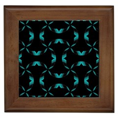 Background Black Blue Polkadot Framed Tiles by Mariart