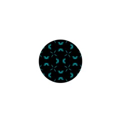 Background Black Blue Polkadot 1  Mini Buttons