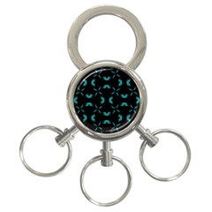 Background Black Blue Polkadot 3-ring Key Chains by Mariart