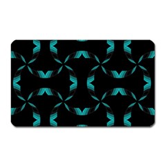 Background Black Blue Polkadot Magnet (rectangular) by Mariart