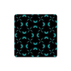 Background Black Blue Polkadot Square Magnet by Mariart