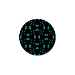 Background Black Blue Polkadot Golf Ball Marker by Mariart