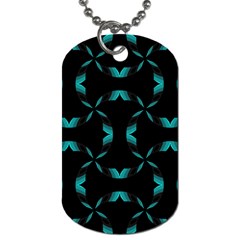 Background Black Blue Polkadot Dog Tag (two Sides)