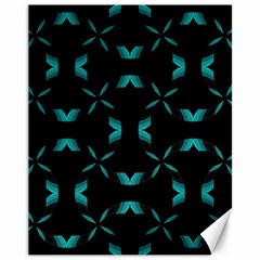 Background Black Blue Polkadot Canvas 11  X 14   by Mariart