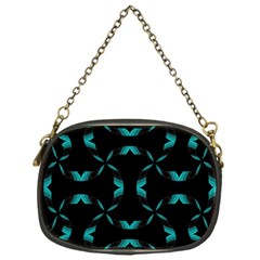 Background Black Blue Polkadot Chain Purses (one Side) 