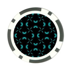 Background Black Blue Polkadot Poker Chip Card Guard (10 Pack) by Mariart