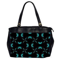 Background Black Blue Polkadot Office Handbags (2 Sides)  by Mariart