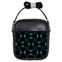 Background Black Blue Polkadot Girls Sling Bags by Mariart