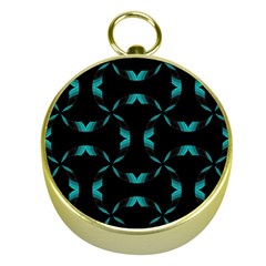 Background Black Blue Polkadot Gold Compasses by Mariart