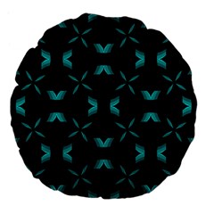 Background Black Blue Polkadot Large 18  Premium Flano Round Cushions by Mariart