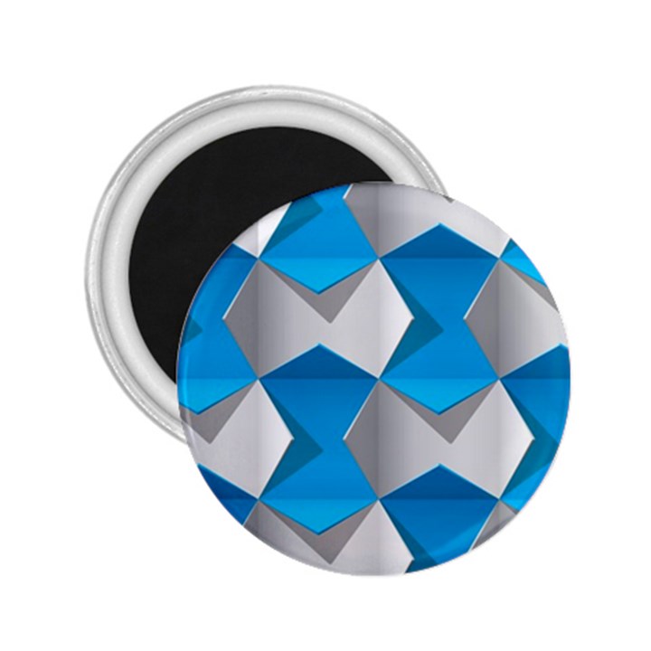 Blue White Grey Chevron 2.25  Magnets