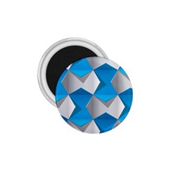 Blue White Grey Chevron 1.75  Magnets