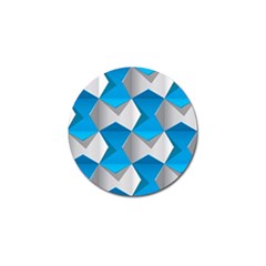 Blue White Grey Chevron Golf Ball Marker (10 pack)