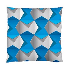 Blue White Grey Chevron Standard Cushion Case (Two Sides)