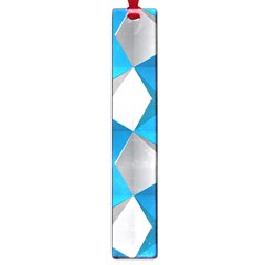 Blue White Grey Chevron Large Book Marks