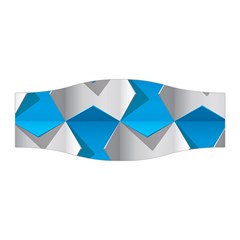 Blue White Grey Chevron Stretchable Headband