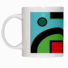 Basic Shape Circle Triangle Plaid Black Green Brown Blue Purple White Mugs by Mariart