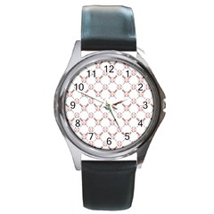 Baseball Bat Scrapbook Sport Round Metal Watch by Mariart