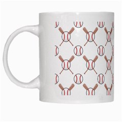 Baseball Bat Scrapbook Sport White Mugs by Mariart