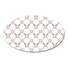 Baseball Bat Scrapbook Sport Oval Magnet