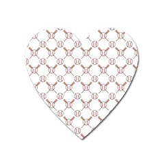 Baseball Bat Scrapbook Sport Heart Magnet by Mariart