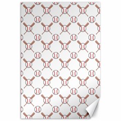 Baseball Bat Scrapbook Sport Canvas 12  X 18   by Mariart