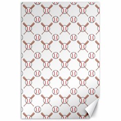 Baseball Bat Scrapbook Sport Canvas 24  X 36  by Mariart